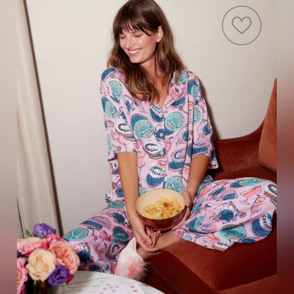 NWT Champagne & Caviar - Eco Satin Wildest Dreams Set In Blush, Size Small